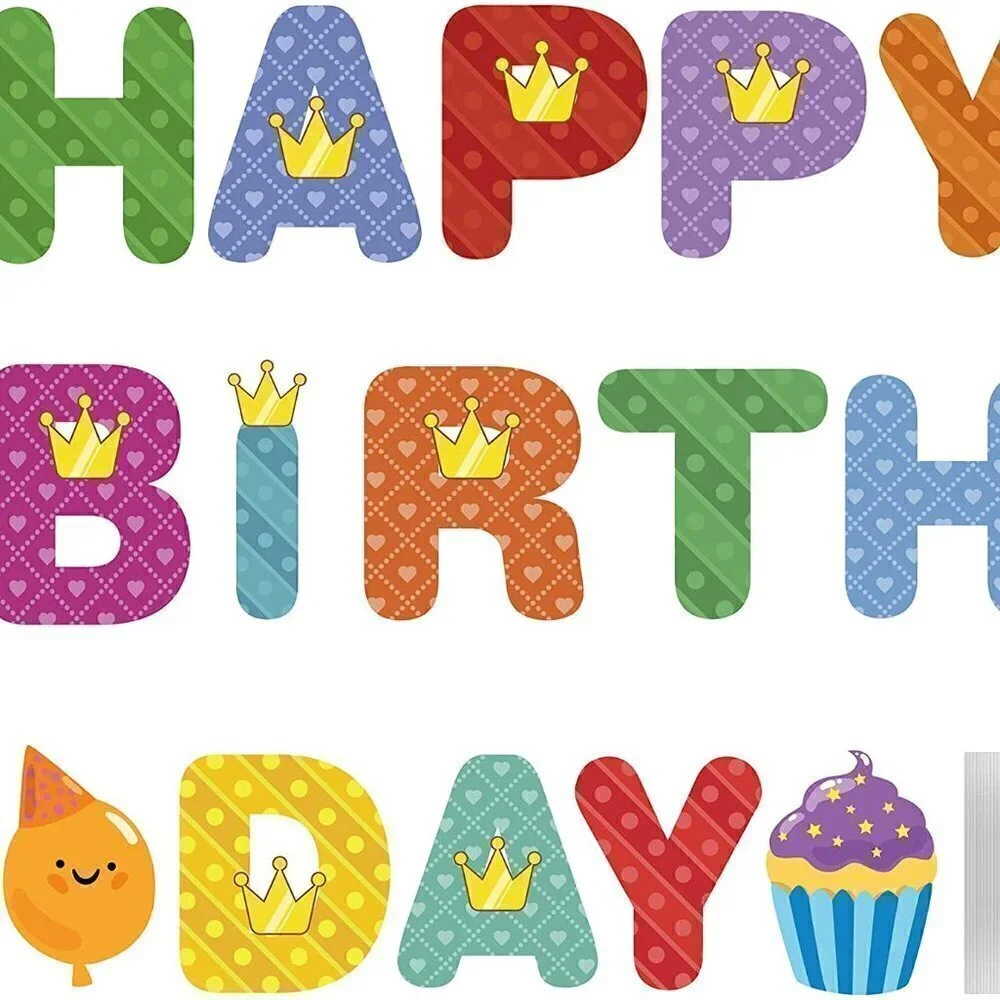 NWT Happy Birthday Outdoor Yard Signs & Stakes 15-Piece Set
